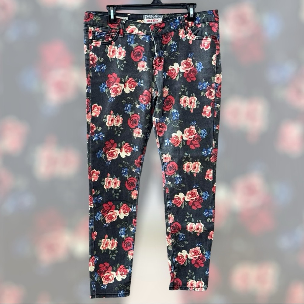Hot Kiss vintage flower print Jeans 🌸